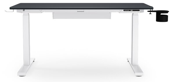 Elektrický stůl s nastavitelnou výškou ergonomický bílo-antracitový,1200x600 mm: ARIA