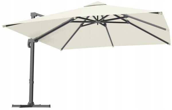 Garden Line Zahradní slunečník s ochranným obalem ROMA 300 x 400 cm béžový