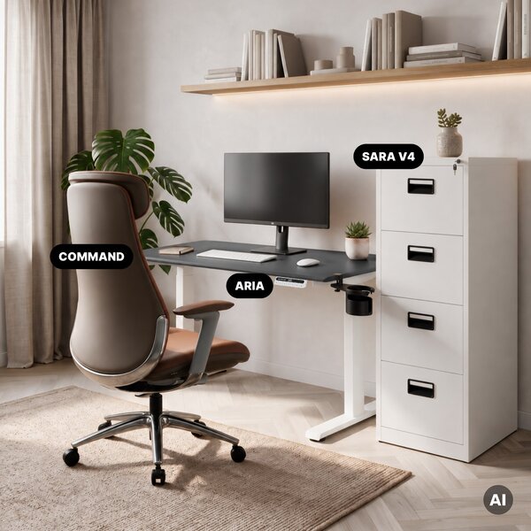 Elektrický stůl s nastavitelnou výškou ergonomický bílo-antracitový,1200x600 mm: ARIA