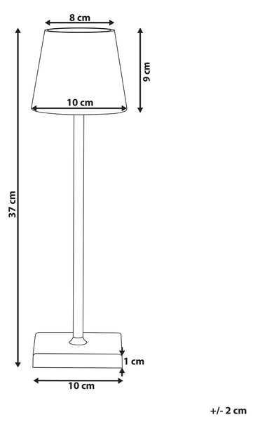 LED bezdrátová stolní lampa VALIRA se stmívačem Kov Černá