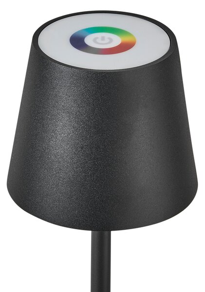 LED bezdrátová stolní lampa VALIRA se stmívačem Kov Černá