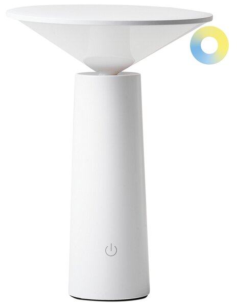 LED bezdrátová stolní lampa LEVIRA se stmívačem Kov Bílá