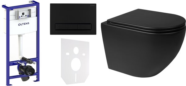 Sada záchodová mísa Oltens Hamnes 42513300, podomítkový WC modul Oltens Triberg 50001000, 45100300, 57103300, 49301000