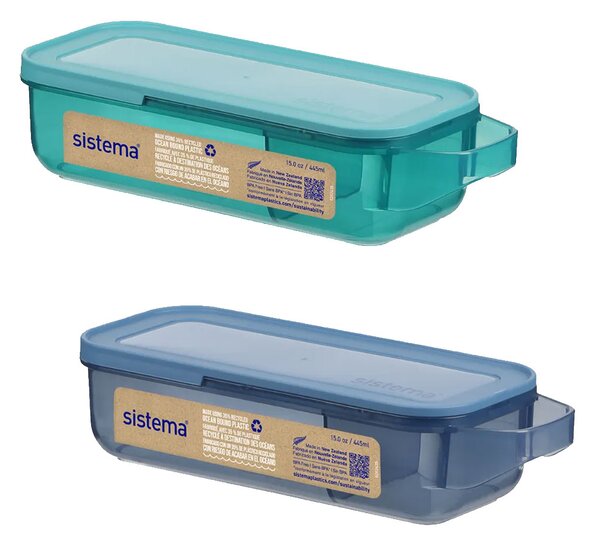 Sistema Krabička na svačinu Slide ‘n‘ Snack 445 ml Barva: modrá