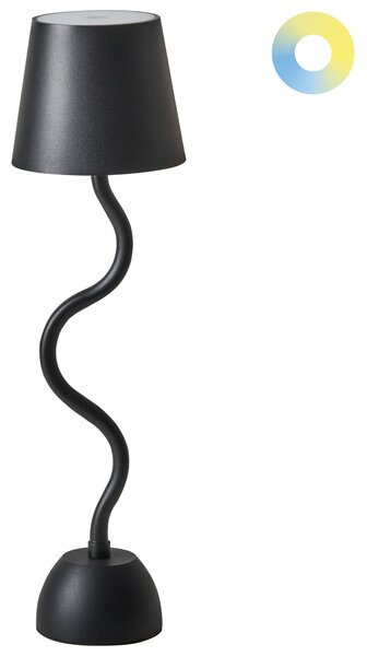 LED bezdrátová stolní lampa VOUGA se stmívačem Kov Černá