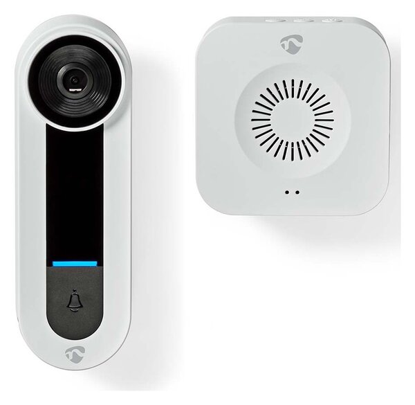 Nedis WIFICDP40CWT - Bezdrátový videozvonek se senzorem Full HD 1536p Wi-Fi IP65