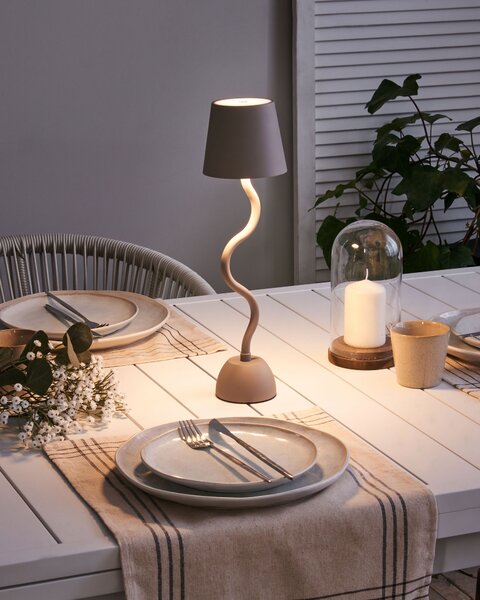 LED bezdrátová stolní lampa VOUGA se stmívačem Kov Béžová