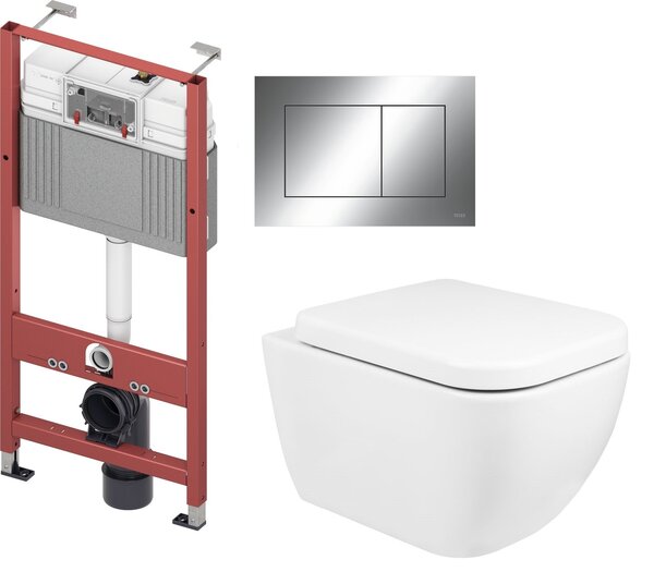 Sada záchodová mísa Oltens Vernal 42002000, podomítkový WC modul Tece Base 9400407, 45103000, 9.240.401