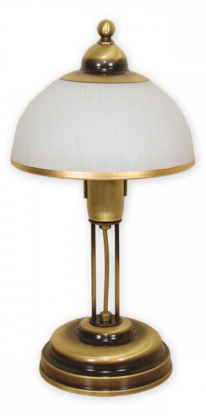 Lemir O1488 PAT FLEX - Stolní lampička v patinové barvě kovu 1 x E27, výška 40cm (Stolní lampička s vypínačem na kabelu)