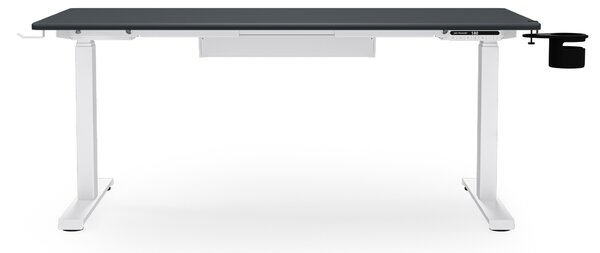 Elektrický stůl s nastavitelnou výškou ergonomický bílo-antracitový,1400x700 mm: ARIA