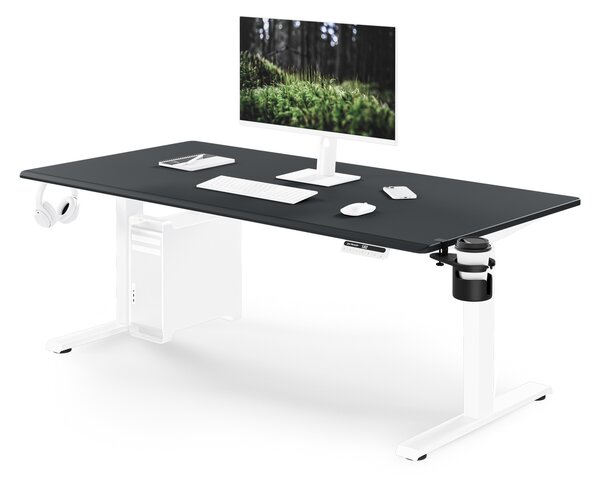 Elektrický stůl s nastavitelnou výškou ergonomický bílo-antracitový,1600x800 mm: ARIA