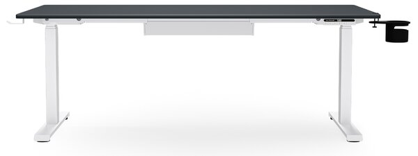 Elektrický stůl s nastavitelnou výškou ergonomický bílo-antracitový,1600x800 mm: ARIA