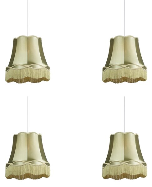 Sada 4 retro závěsných lamp zelených 45 cm - Granny