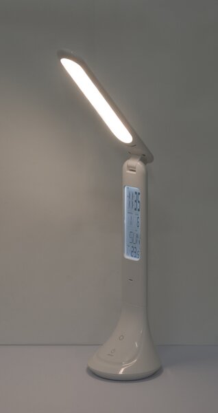 Globo 58329W TYREL -LED přenosná nabíjecí stolní lampa bílá s displejem (LED stmívatelná bílá lampa)