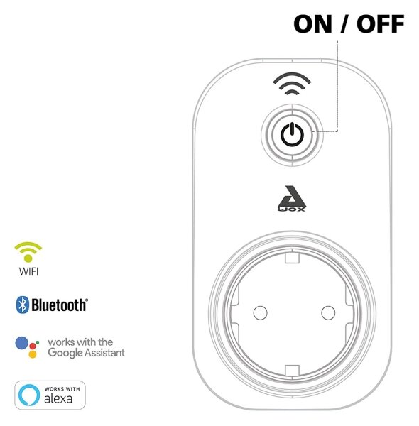 Eglo 97936 - Chytrá zásuvka Connect plug PLUS 2300W SCHUKO Bluetooth