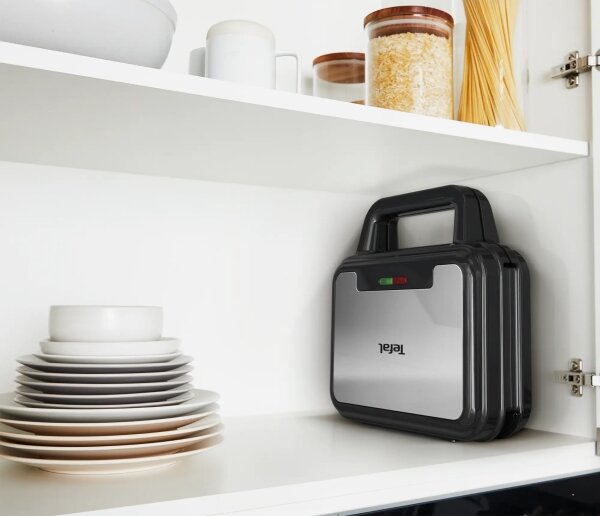 Tefal - Toustovač ULTRA COMPACT 3v1 700W/230V černá/chrom