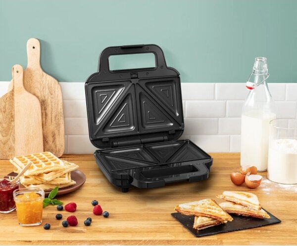 Tefal - Toustovač ULTRA COMPACT 3v1 700W/230V černá/chrom