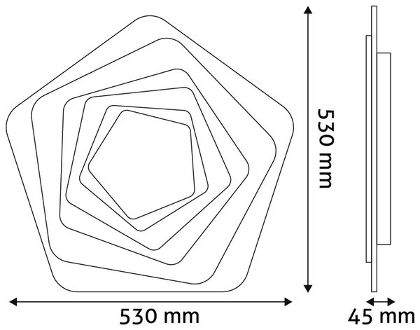 Avide design ELIZA - LED stropní svítidlo v bílé barvě s dálkovým ovladačem 3000K - 6400K, 76W, 6030lm (Moderní stropní svítidlo s možností stmívání a změny barvy světla)