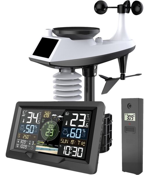 Solight TE91WiFi - Prof. meteostanice s barevným LCD displejem 2xAA Wi-Fi Tuya