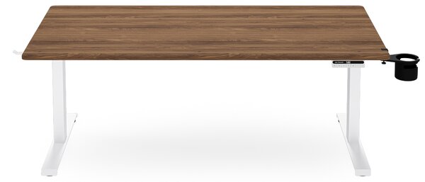 Elektrický stůl s nastavitelnou výškou ergonomický bílý/ořech,1600x800 mm: ARIA