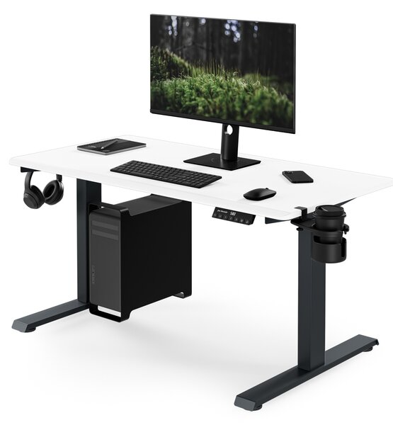 Elektrický stůl s nastavením výšky ergonomický antracitově-bílý, 1200x600 mm: ARIA