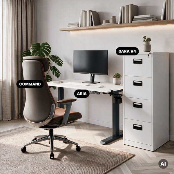 Elektrický stůl s nastavením výšky ergonomický antracitově-bílý, 1200x600 mm: ARIA