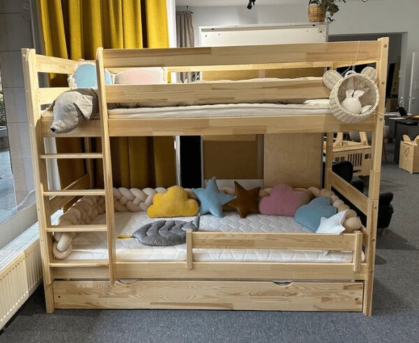 Patrová postel Olda Barva: ořech, Velikost matrace: 160x90 cm, Zábrana na spodní postel: ne