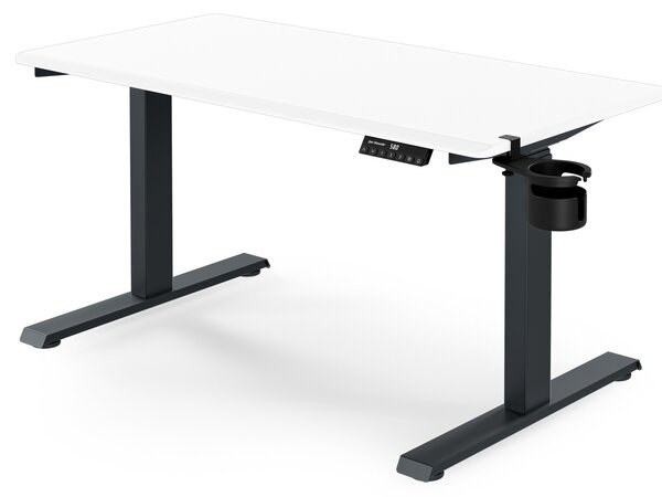 Elektrický stůl s nastavením výšky ergonomický antracitově-bílý, 1200x600 mm: ARIA