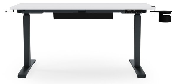 Elektrický stůl s nastavením výšky ergonomický antracitově-bílý, 1200x600 mm: ARIA