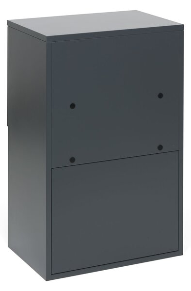 Poštovní schránka na dopisy a balíky, možnost montáže do zdiva, šedá, 810 x 501 x 343 mm