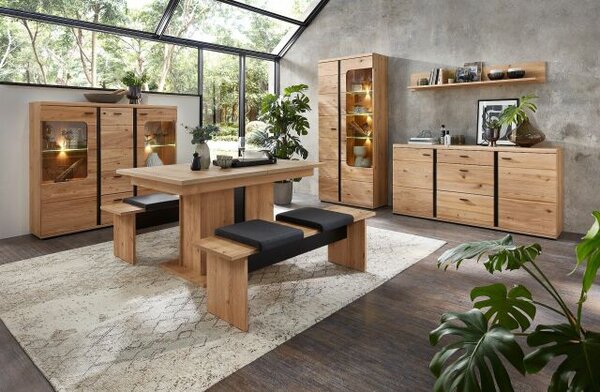Nábytek do obývacího pokoje a jídelny ATLANTA dining room_ stařený jasan