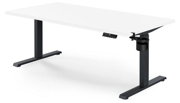 Elektrický stůl s nastavením výšky ergonomický antracitově-bílý, 1600x800 mm: ARIA