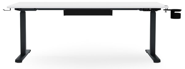 Elektrický stůl s nastavením výšky ergonomický antracitově-bílý, 1600x800 mm: ARIA