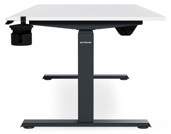 Elektrický stůl s nastavením výšky ergonomický antracitově-bílý, 1600x800 mm: ARIA
