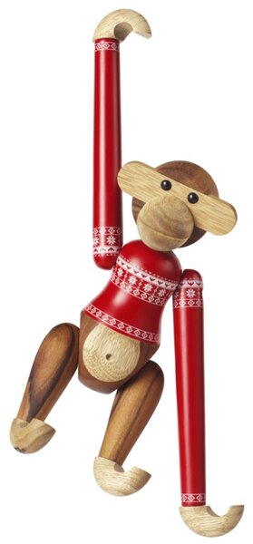 Opička Kay Bojesen Christmas Jumper Red - Small KB135
