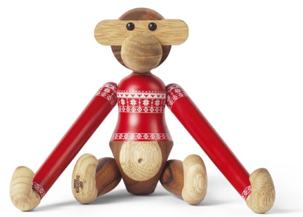 Opička Kay Bojesen Christmas Jumper Red - Small KB135