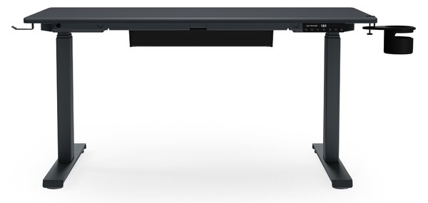 Elektrický stůl s nastavením výšky ergonomický antracitový,1200x600 mm: ARIA