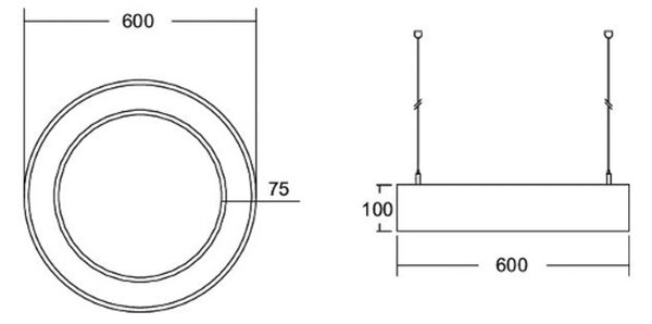 BRUMBERG Biro Circle Ring10 direct Ø 60 cm zapnuto/vypnuto bílá 840