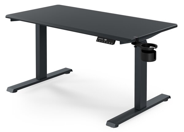 Elektrický stůl s nastavením výšky ergonomický antracitový,1200x600 mm: ARIA