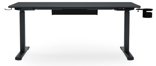 Elektrický stůl s regulací výšky ergonomický antracitový,1400x700 mm: ARIA