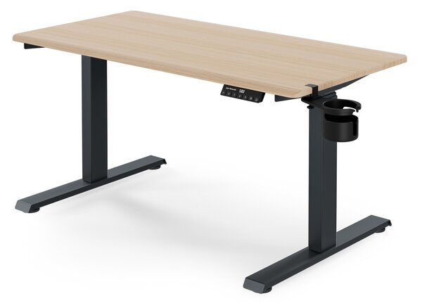 Elektrický stůl s regulací výšky ergonomický antracitový/dub sonoma,1200x600 mm: ARIA