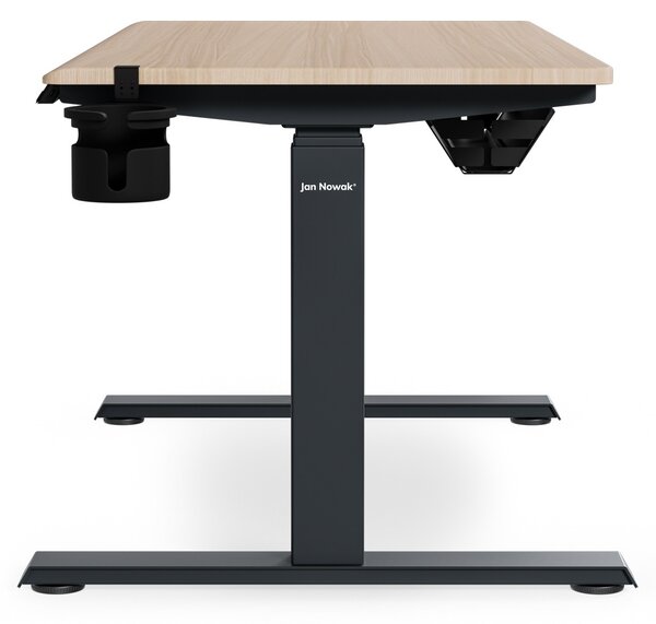 Elektrický stůl s regulací výšky ergonomický antracitový/dub sonoma,1200x600 mm: ARIA
