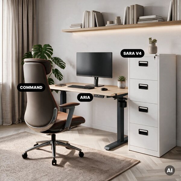 Elektrický stůl s regulací výšky ergonomický antracitový/dub sonoma,1200x600 mm: ARIA