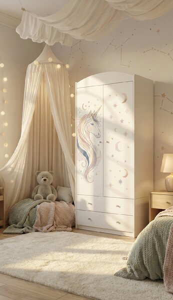 Dětská skříň - vzor unicorn