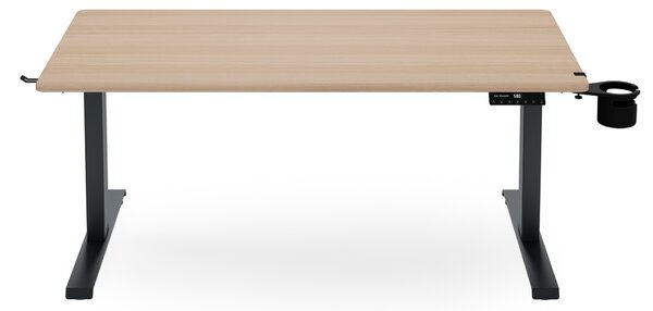 Elektrický stůl s regulací výšky ergonomický antracitový/dub sonoma,1400x700 mm: ARIA
