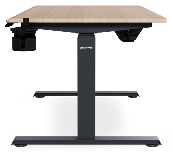 Elektrický stůl s regulací výšky ergonomický antracitový/dub sonoma,1400x700 mm: ARIA