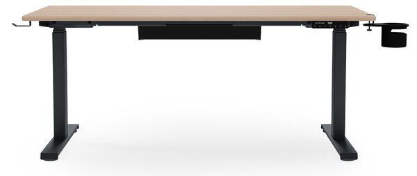 Elektrický stůl s regulací výšky ergonomický antracitový/dub sonoma,1400x700 mm: ARIA