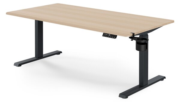 Elektrický stůl s regulací výšky ergonomický antracitový/dub sonoma,1600x800 mm: ARIA