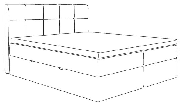 AMERICKÁ POSTEL, 200/220 cm, tmavě šedá Livetastic - Postele s úložným prostorem, Online Only