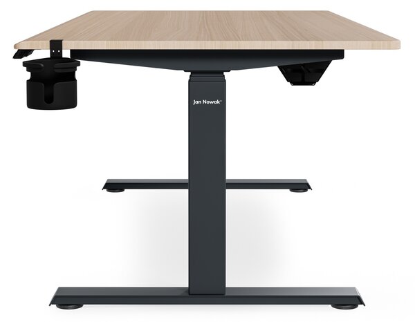 Elektrický stůl s regulací výšky ergonomický antracitový/dub sonoma,1600x800 mm: ARIA